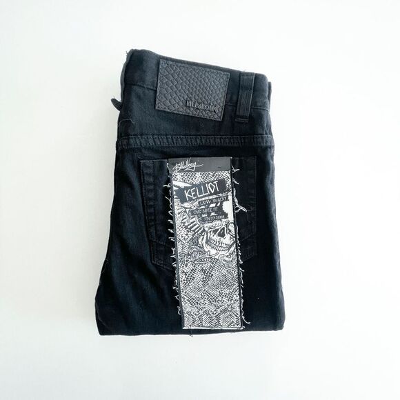 Y2K Billabong Men's Jeans RARE Kelliot Low Waist Chad Bartie Fit Black 32 NWT - Picture 12 of 12